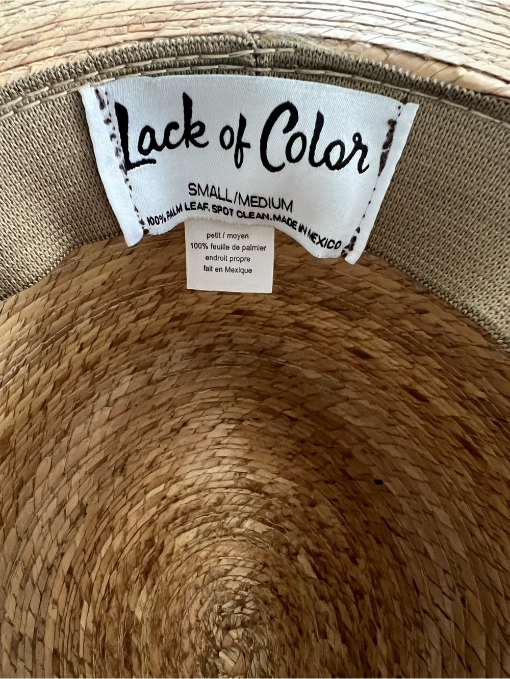 Lack of Color Women’s Palm Hat Natural Straw Small/Medium w/ Original Box - Picture 6 of 8